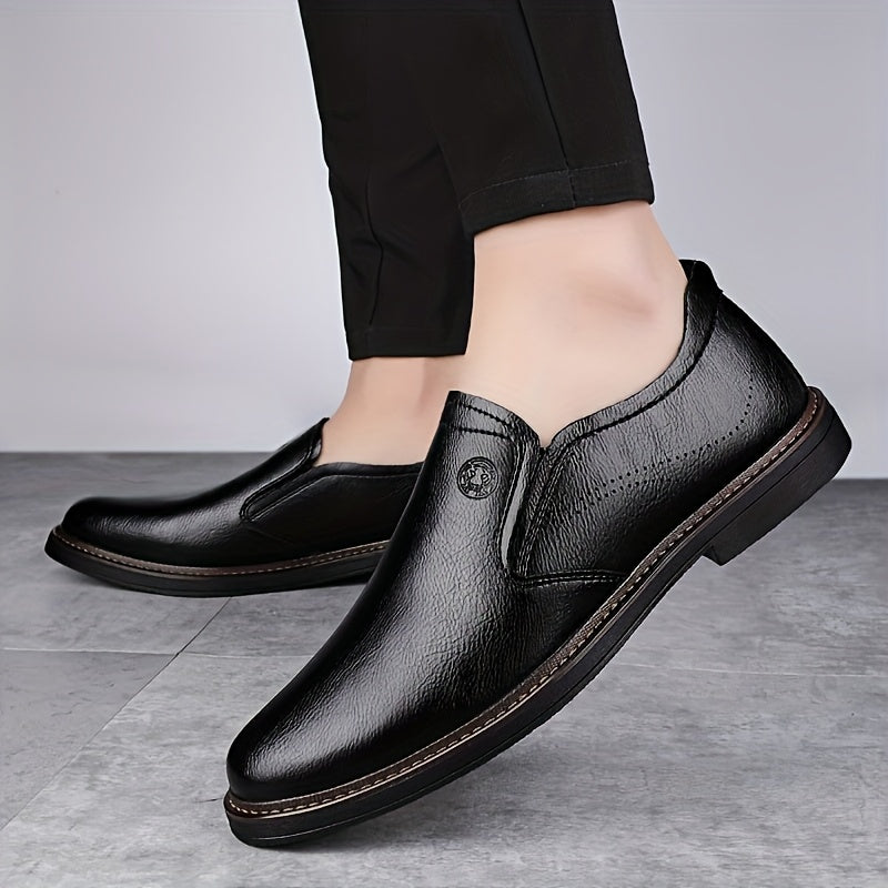 Men's split loafers with breathable design and soft rubber sole, perfect for year-round casual wear.