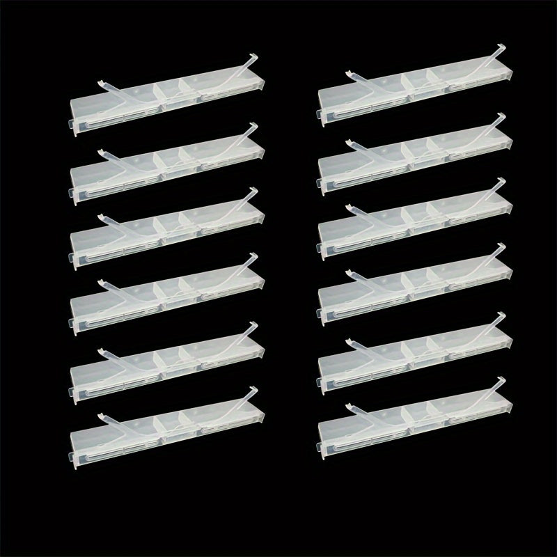 12pc White Beetle & Mite Traps for Beekeeping, Dual-Section Design, Battery-Free - Perfect for Farming