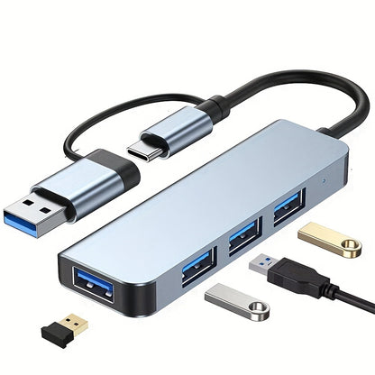 Multi-functional USB C hub with various ports for MacBook Pro/Air and USB C laptops.