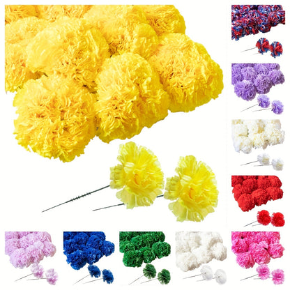 50 pieces of Eternal Blossom silk carnation flower for DIY wedding decorations