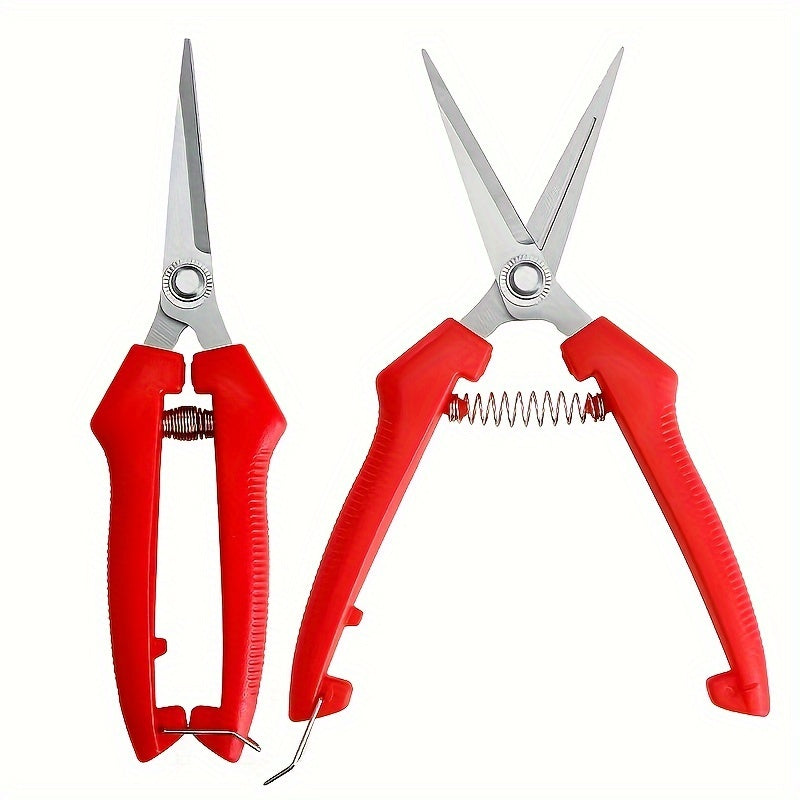 1pc premium stainless steel garden shears for effortless cutting, no battery required, classic style for home gardening enthusiasts.