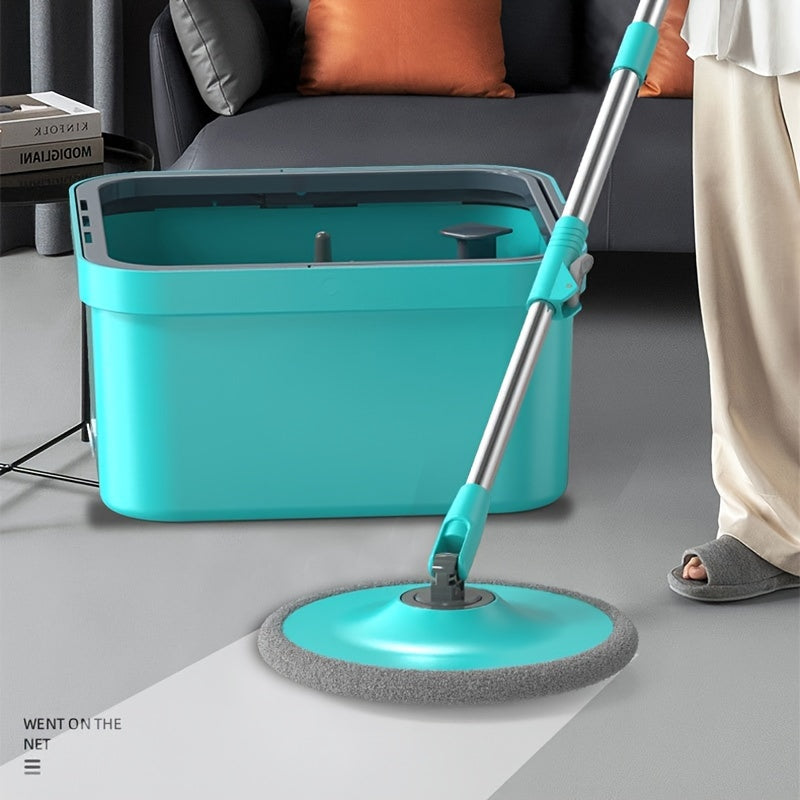 Hands-free wash mop and bucket set for sewage separation. This set includes 2/4/6 mop cloths and a household rotating floor mop. Perfect for lazy cleaning, dust removal, dry and wet use in the home, kitchen, and bathroom. An essential cleaning tool for