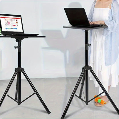 Adjustable projector stand made of durable ABS, suitable for desktop and floor use, stylish and practical.