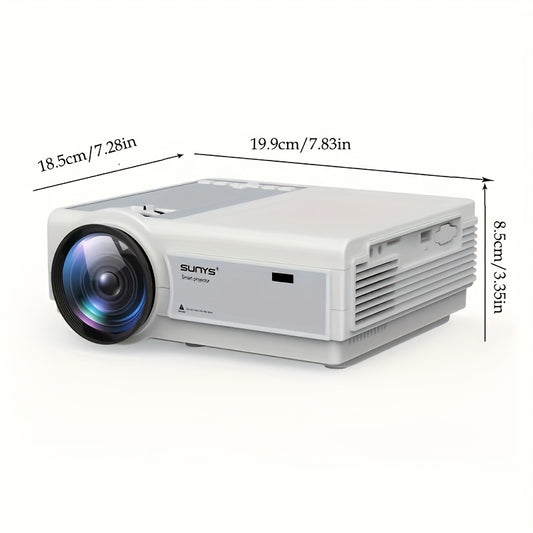 Sunys Projector, 2024 Upgraded Full HD Portable Projector with Wifi and 5G, compatible with Home Cinema, USB, and Phone.