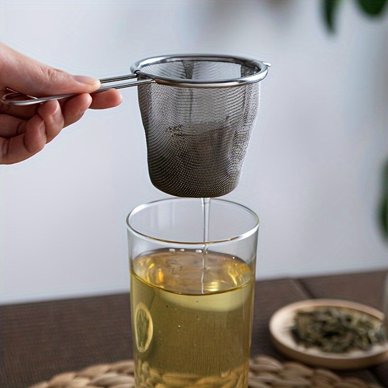 Deep Fine Mesh Tea Infuser Filter With Handle - Stainless Steel Tea Strainer for Home Use