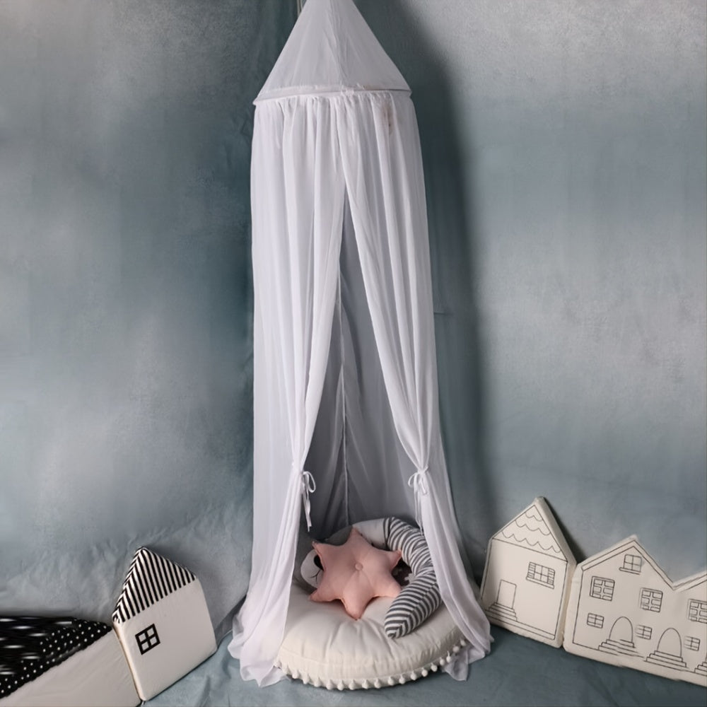 Transform your child's bed with the Baby Chiffon Ceiling Mosquito Net, a light and breathable canopy that adds a decorative touch to their room. Perfect for creating a cozy and fun hideaway, this bed mantle mosquito net makes a great Christmas or