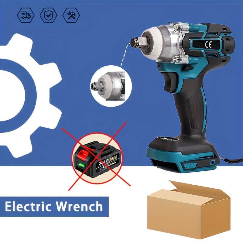 Corded lithium-ion impact wrench, ideal for home and auto repair. Plastic material, battery not included.