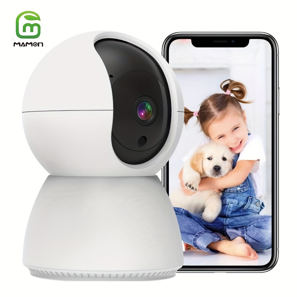 Indoor Security Camera- 2K HD WiFi Pet Monitor with Pan, Tilt, Zoom, Motion Alerts | USB Powered | Various Storage Choices