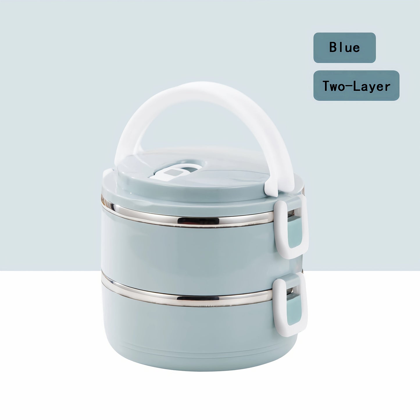 This lunch box is made of waterproof stainless steel and comes in two, three, or four tiers. Its three-tier design increases practicality and makes it easy to carry, while also providing insulation. It is designed to be both waterproof and leakproof.