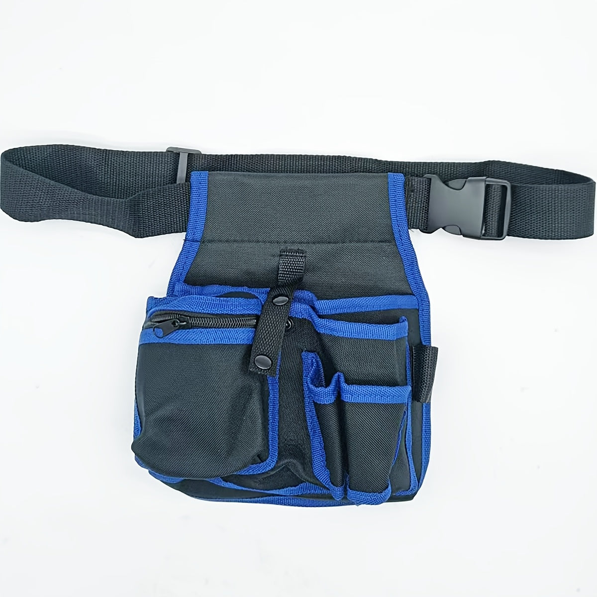 Single pack of durable black electrician tool belt with multiple pockets for hanging on waist, suitable for hand washing.