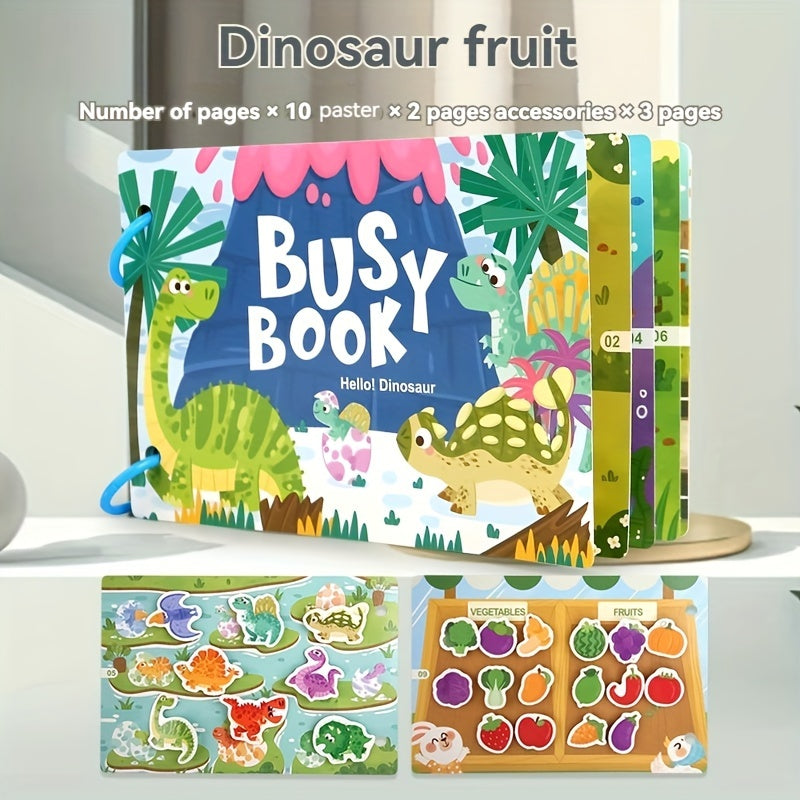 Interactive busy book for kids 3+ with gel vehicle theme, stimulating cognitive skills with vibrant illustrations and engaging activities, perfect educational toy for winter.