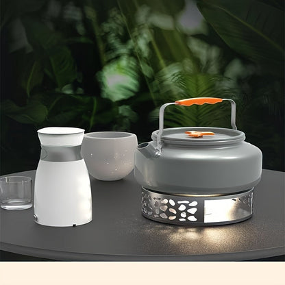 Tea Warmer in Stainless Steel - Candle-Powered for Kitchen & Dining Room, No Electricity Required