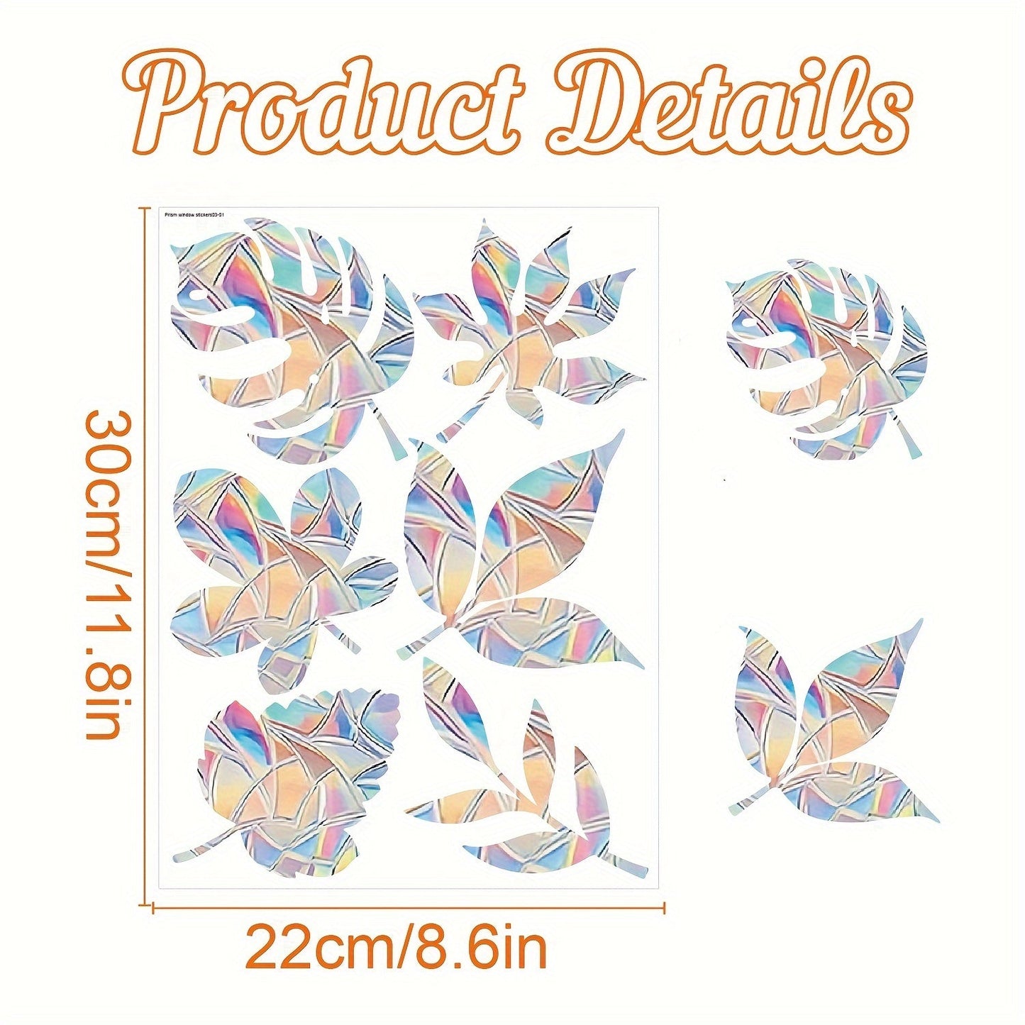 One piece of Colorful Rainbow Prism Butterfly Suncatcher Window Stickers - Electrostatic Glass Decals for Both Sunlight and Privacy