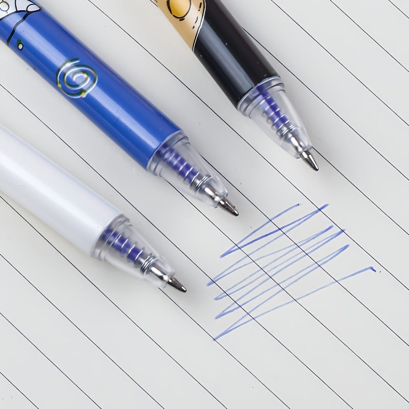 6pcs 0.5mm erasable gel rollerball pens with erasers, ideal for school and office.