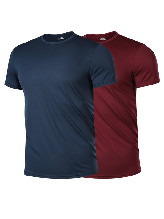 2 Men's Crew Neck T-shirts for Summer, Soft, Stylish and Casual.