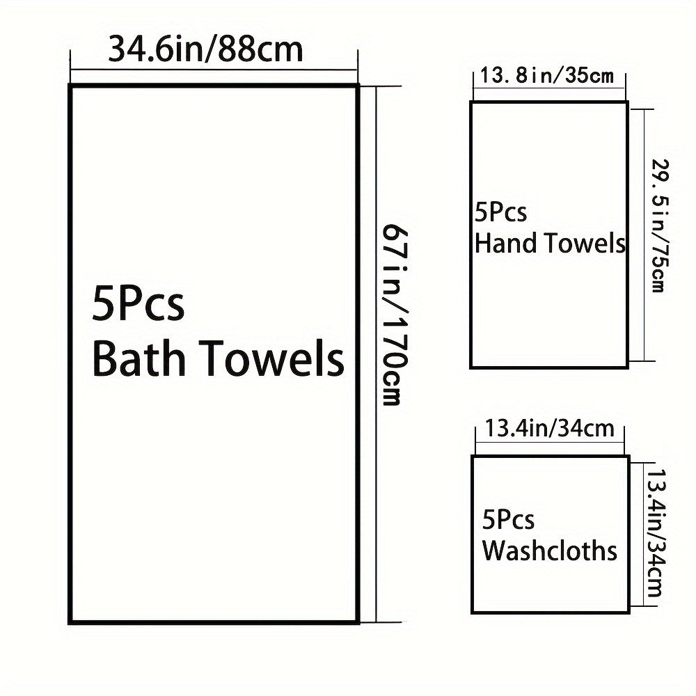 15-piece ultra-soft microfiber towel set in multiple colors, ideal for home and hotel showers.