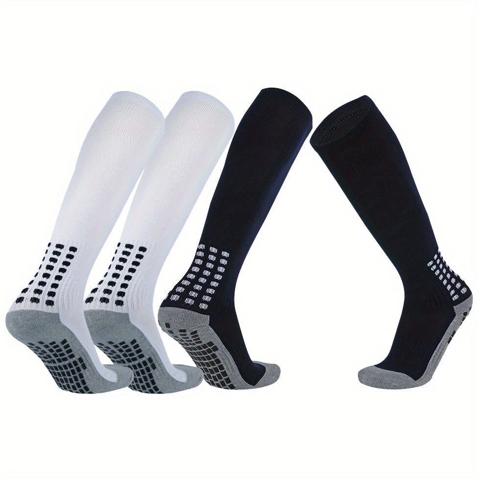 Men's knee high football soccerball sport socks, 1/2 pairs