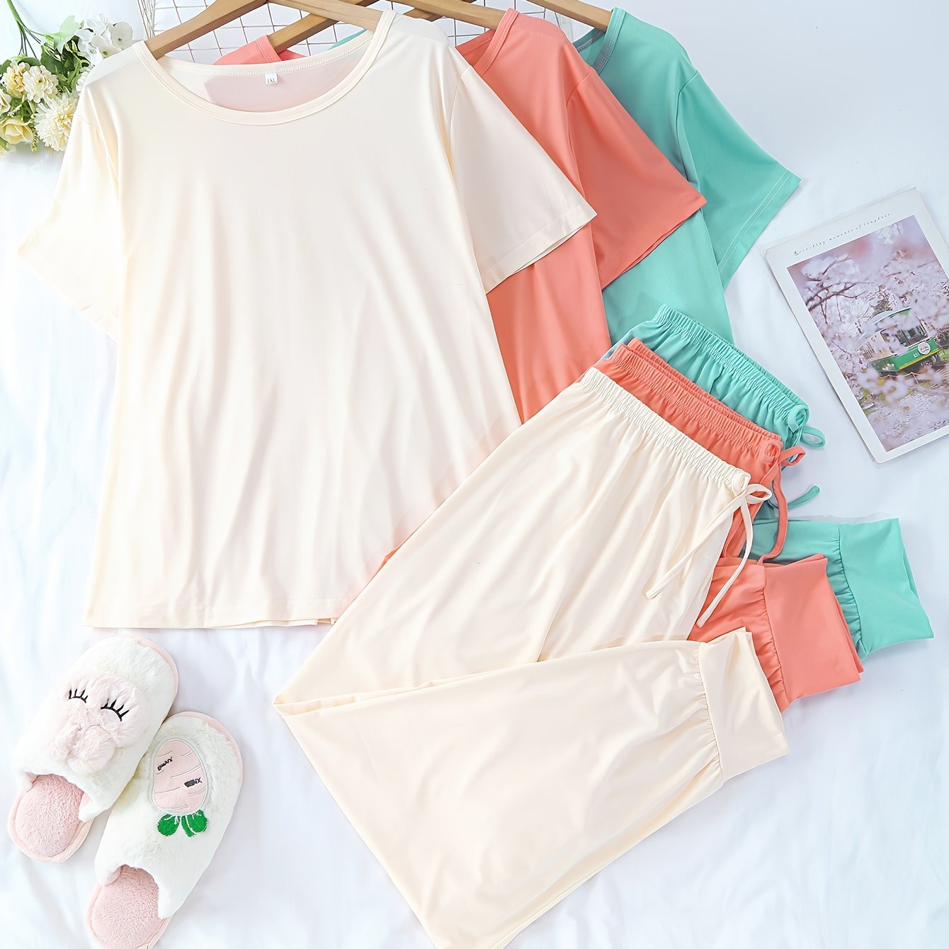 3-piece short sleeve leggings set