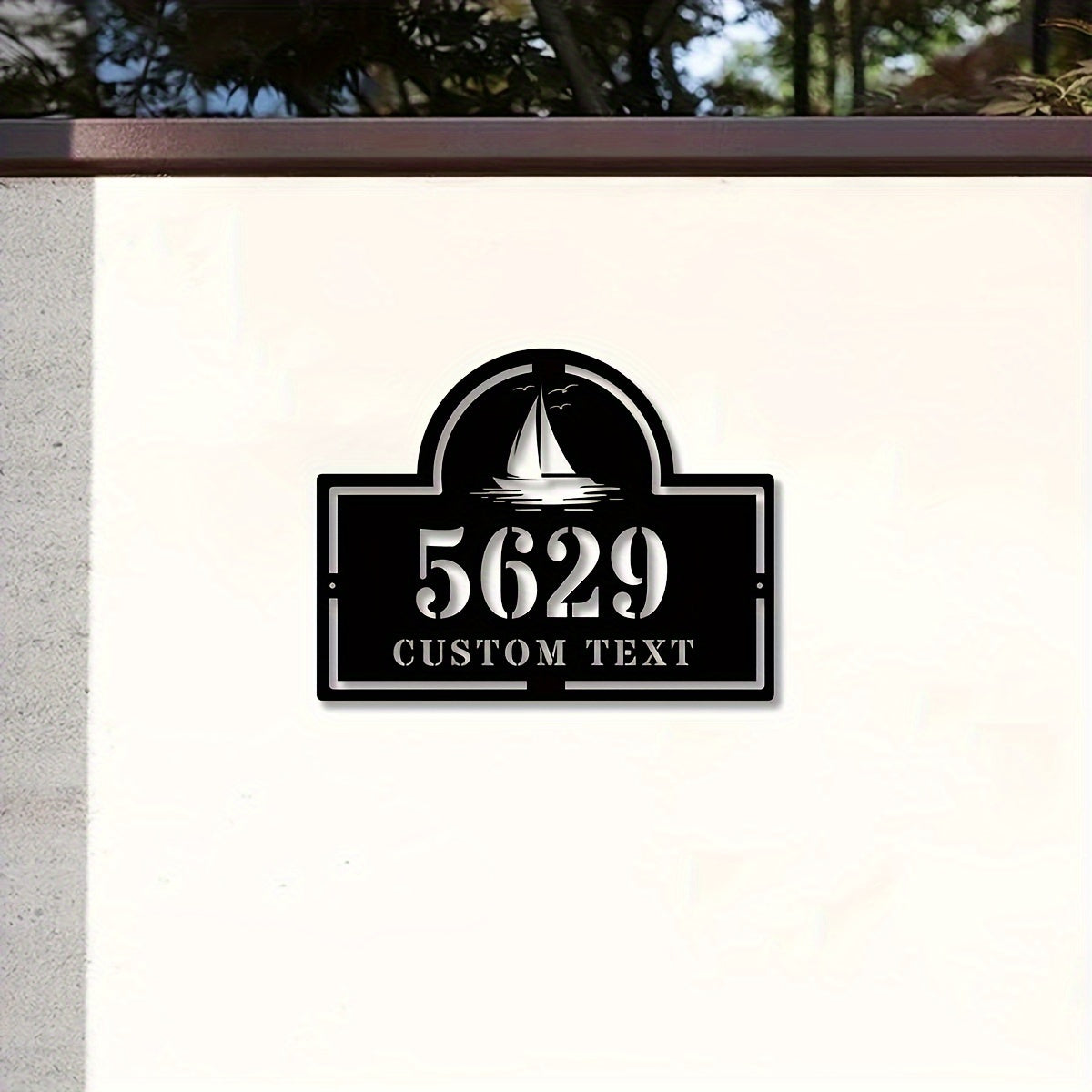 Customize your iron house number plaque with your street name and address. This metal address sign is perfect for home decor and makes a great housewarming gift for anyone ages 14 and up. Can be easily mounted on the wall.