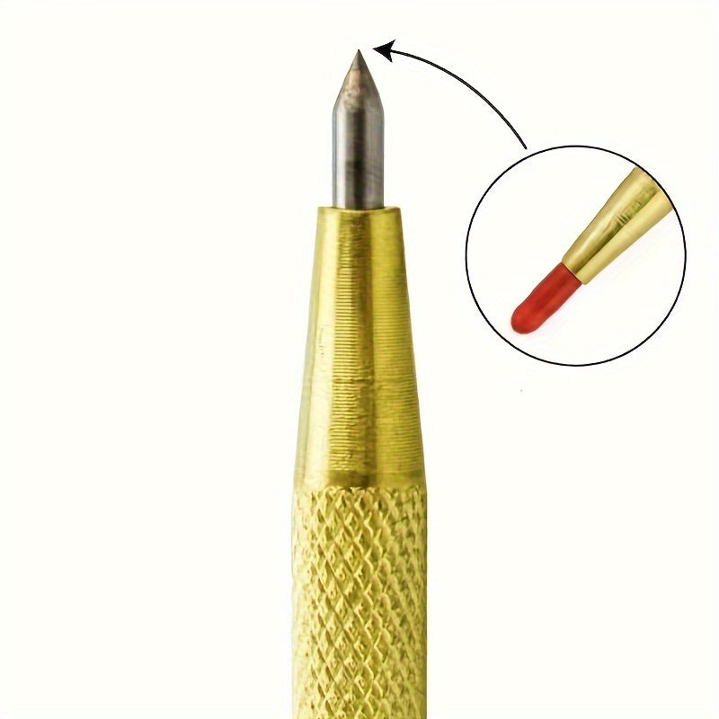 2 Diamond Pen Point Carbide Scriber Pens for Precision Cutting in Metalworking, Woodworking, Glass, Tile, Metal, and Wood.