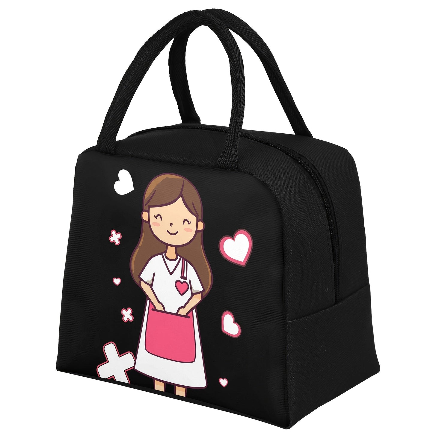 Stylish Nurse-Inspired Insulated Lunch Tote - Made with Tough Oxford Cloth and Aluminum Foil, Easy to Carry with Convenient Handles, Ideal for Work, Traveling, or Picnicking