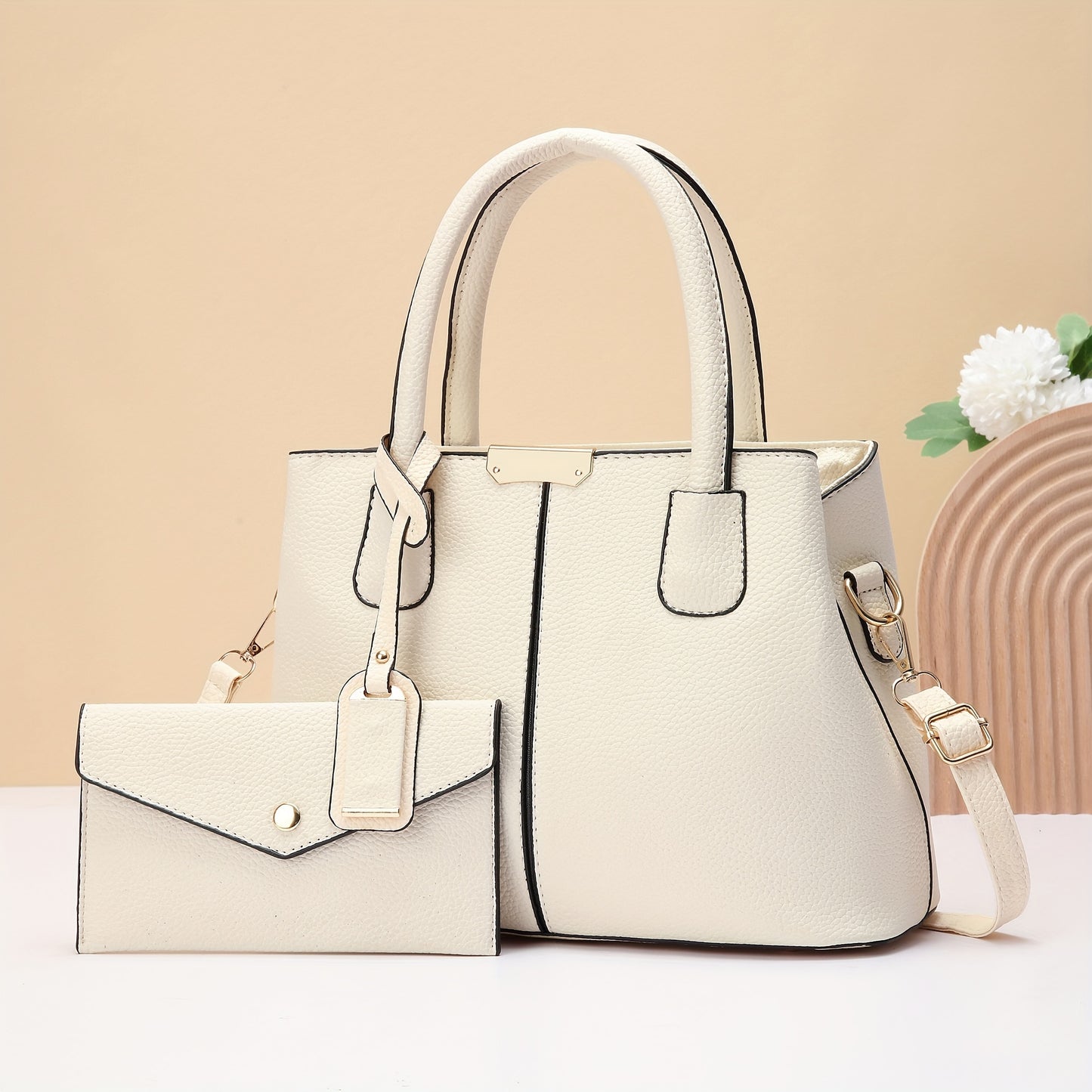 Mother's Day gift set includes multiple bags for family members, featuring a simple and elegant women's bag that can be worn over the shoulder or crossed.