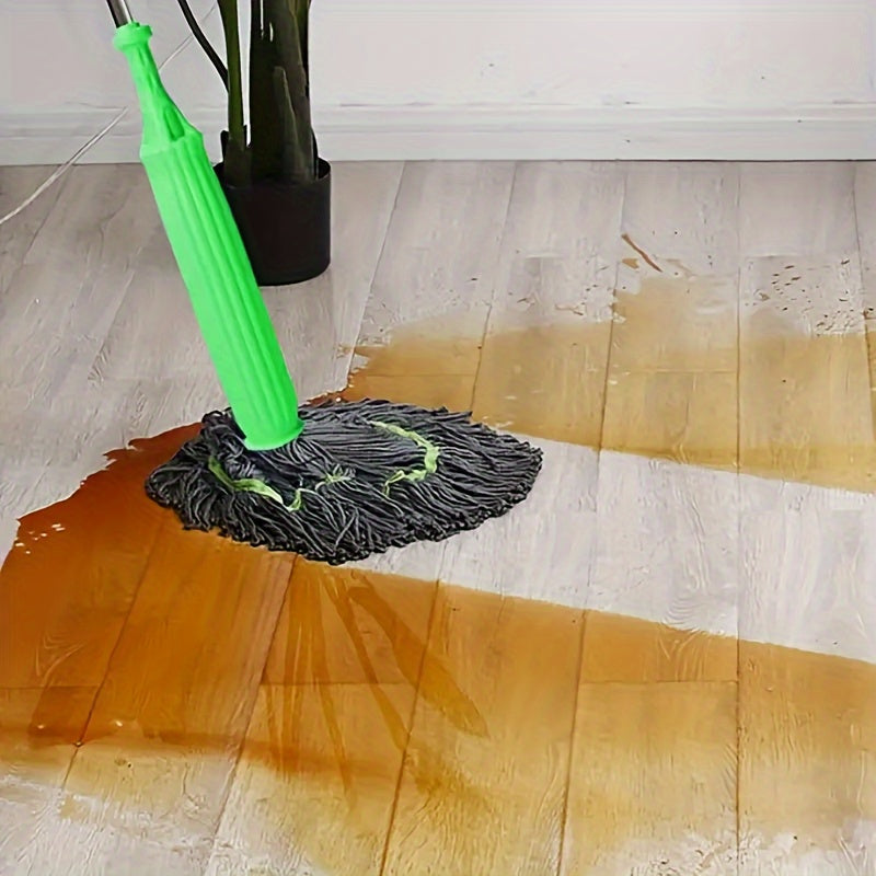 The Swivel Head Spin Mop: A Versatile Cleaning Tool for Wet and Dry Messes - Convenient Hand-Free Design for Kitchen, Bathroom, and Living Room Cleaning