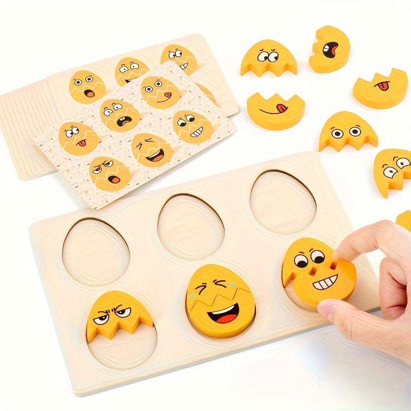 Exciting wooden puzzle game designed for children - promotes emotional expression, early learning, and focus   training for both boys and girls.