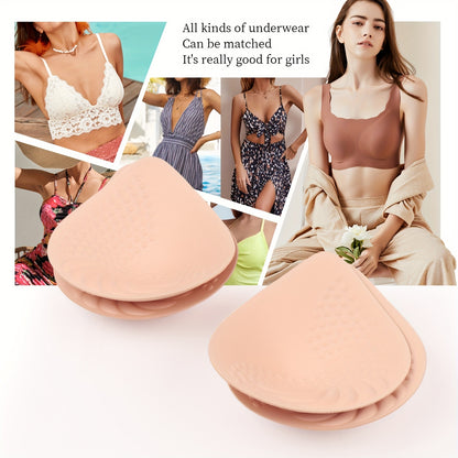 Soft anti-convex chest enhancer pads for women's lingerie and underwear.