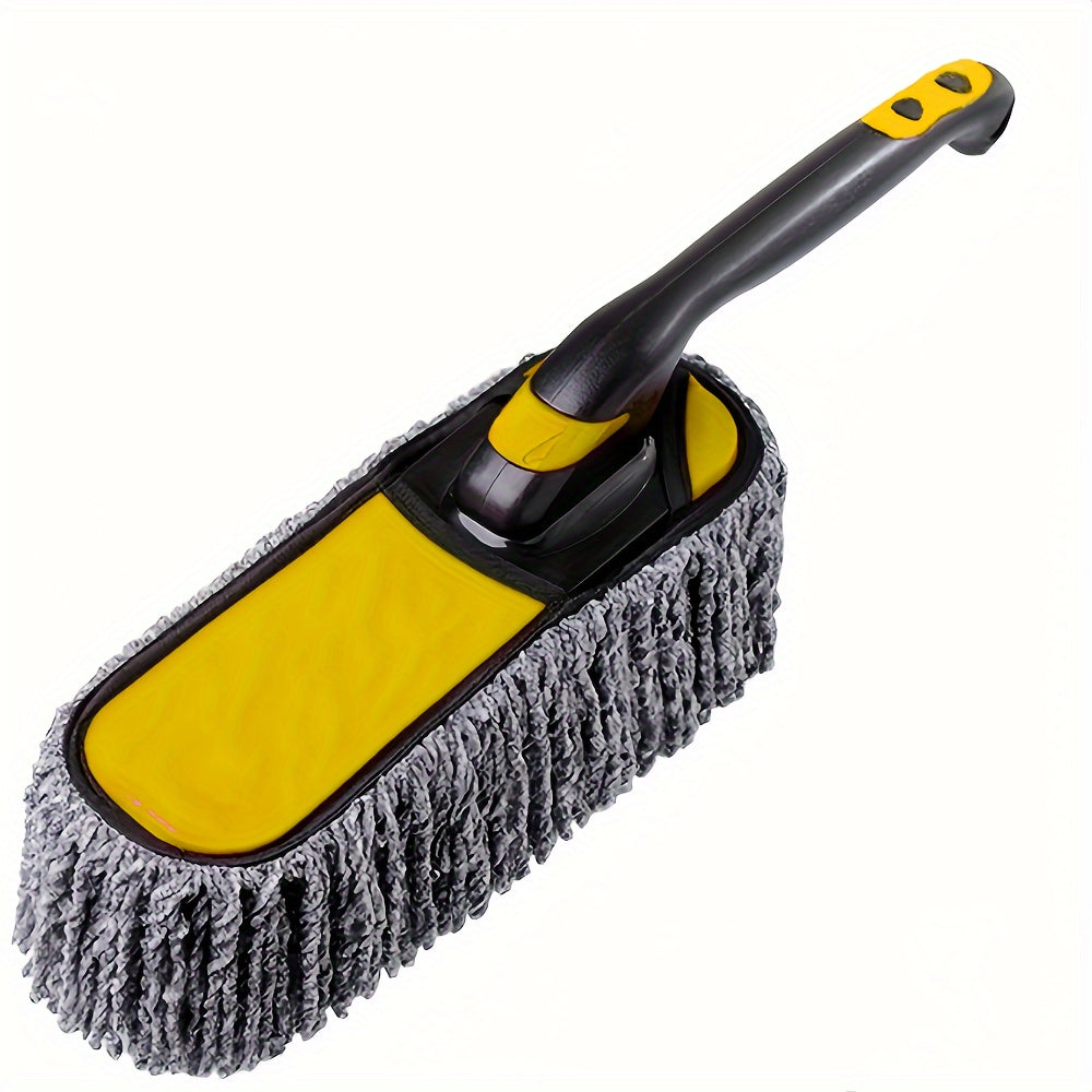 Extendable handle car duster for gentle car and home dusting.