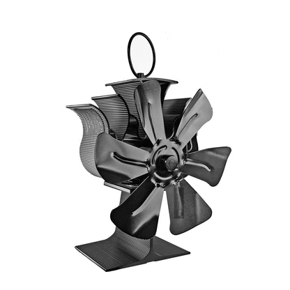 1-piece 5-blade Wood Stove Fan - Non-Electric Thermoelectric Fan for Wood Fireplace. Perfect Thanksgiving, Halloween, Christmas Gift and Essential Fall/Winter Fireplace Accessory