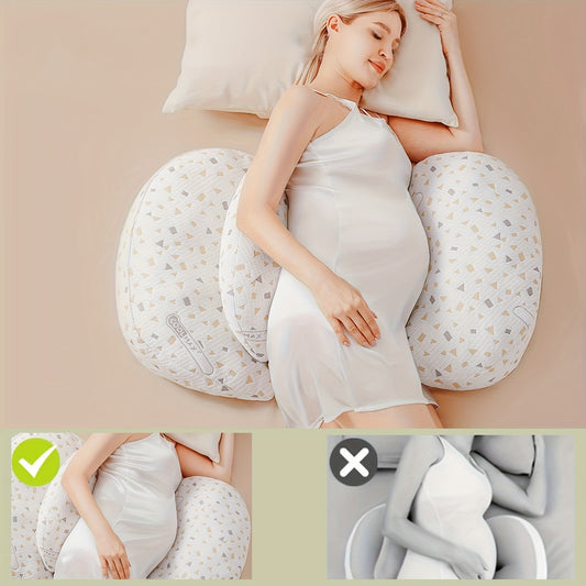 Soft and Adjustable Pregnancy Pillow - Provides Ergonomic Full-Body Support for Comfort and Postpartum Recovery, Easily Washable, Ideal Gift for Pregnant Women