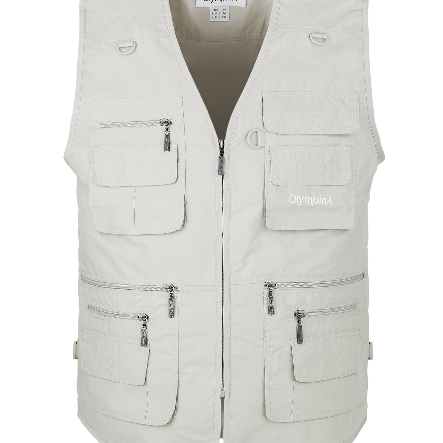 Men's Poplin Multi-Pockets Vest for outdoor activities.