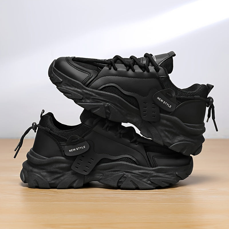 Stylish solid chunky shoes for men, perfect for outdoor activities.