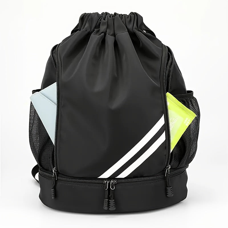 Sport storage backpack with dry/wet separation, perfect for sports fans.