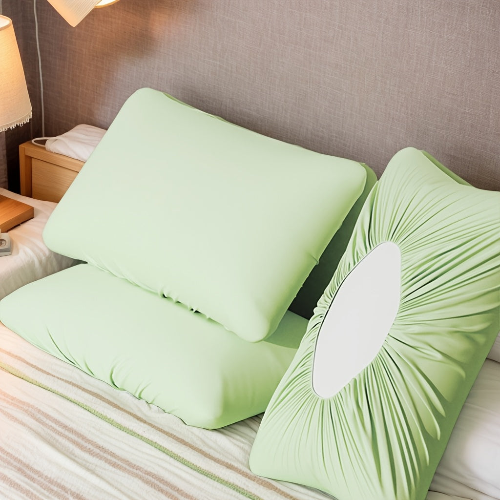 Get a set of 2 soft disposable pillow covers designed for travel use. These covers are perfect for hotels, business journeys, and outdoor camping. They are made from stain-resistant non-woven fabric and can be easily hand washed. Please note that the