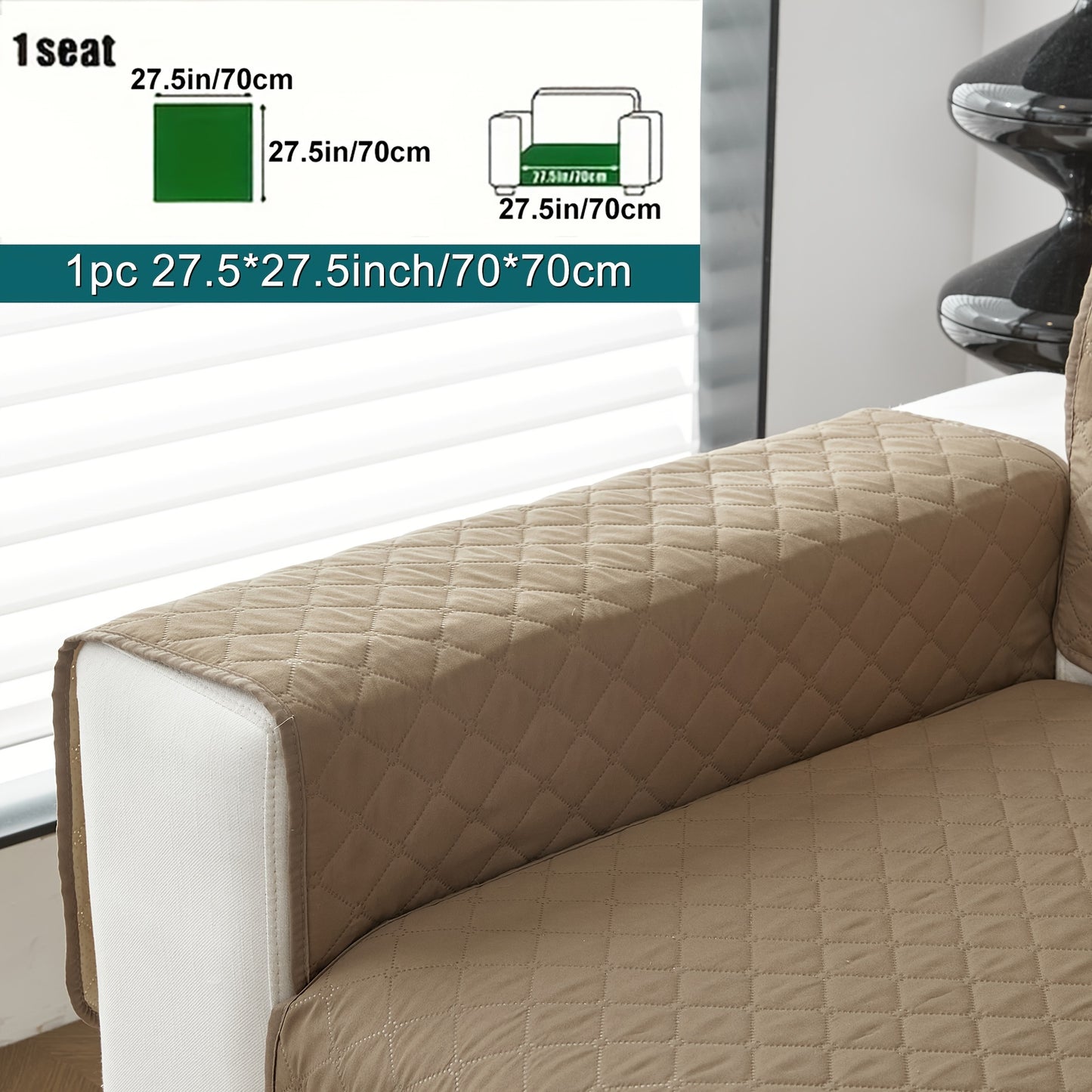 Anti-slip sofa cushion protective pad suitable for all types of sofas, machine washable.