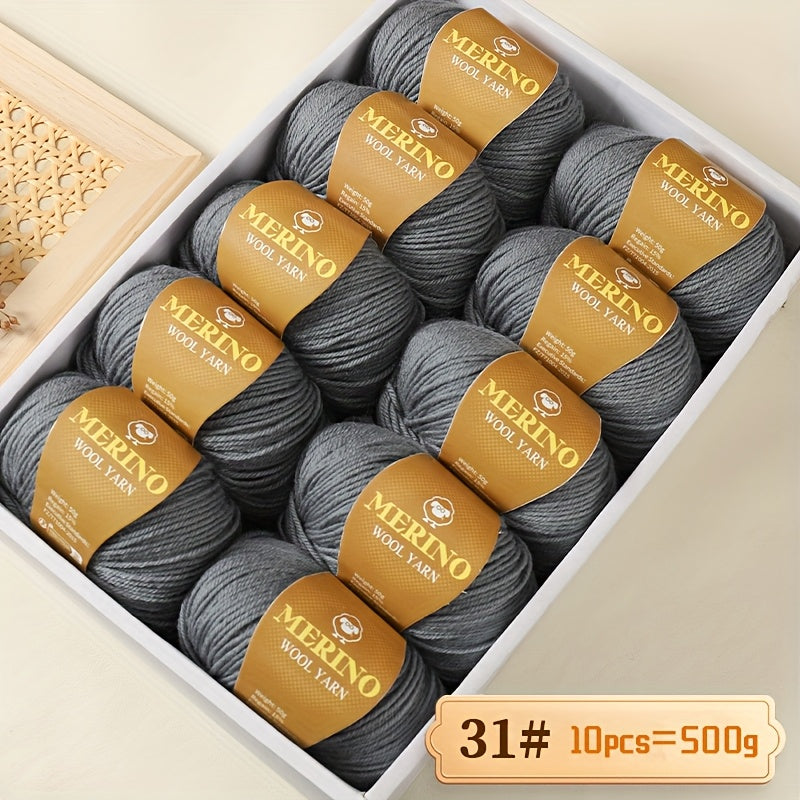 500g of high-quality wool yarn and 212g of medium fine camel hair yarn suitable for autumn and winter hand-knitted sweaters, scarves, hats, and warm clothes. Includes 1 large pack of wool