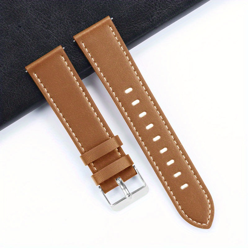 Get a stylish 1pc 22mm/20mm strap for your Samsung Galaxy Watch 6 Classic or Galaxy Watch 5/4/3. This PU leather band also fits Huawei watches and features a quick-release design. The perfect gift choice for any watch enthusiast.