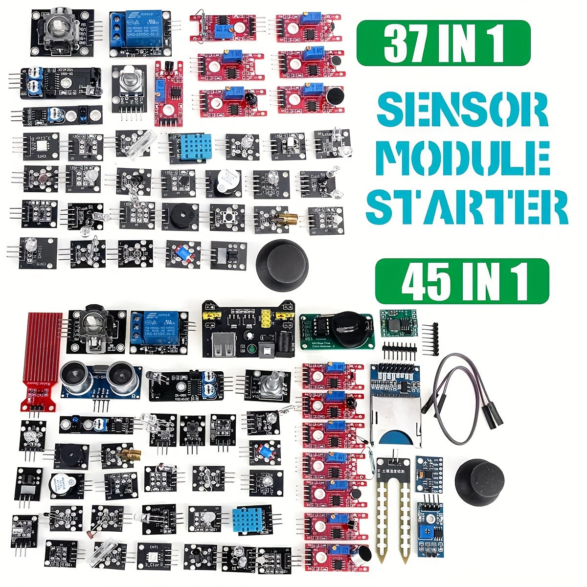 37 types of sensor kits, 45-in-1 sensor module, STM32 learning kit