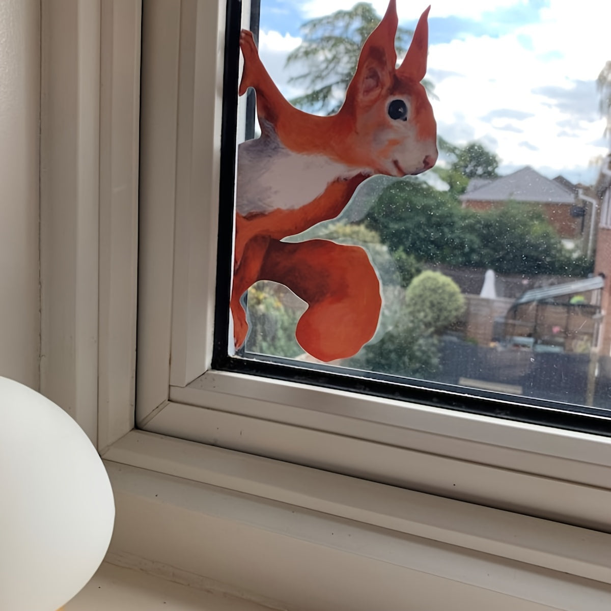 Squirrel Pattern Window Sticker - Perfect for Window Decor, Car Window Decoration, and Home Decor - Waterproof PVC Sticker ideal for Living Room Home Decor