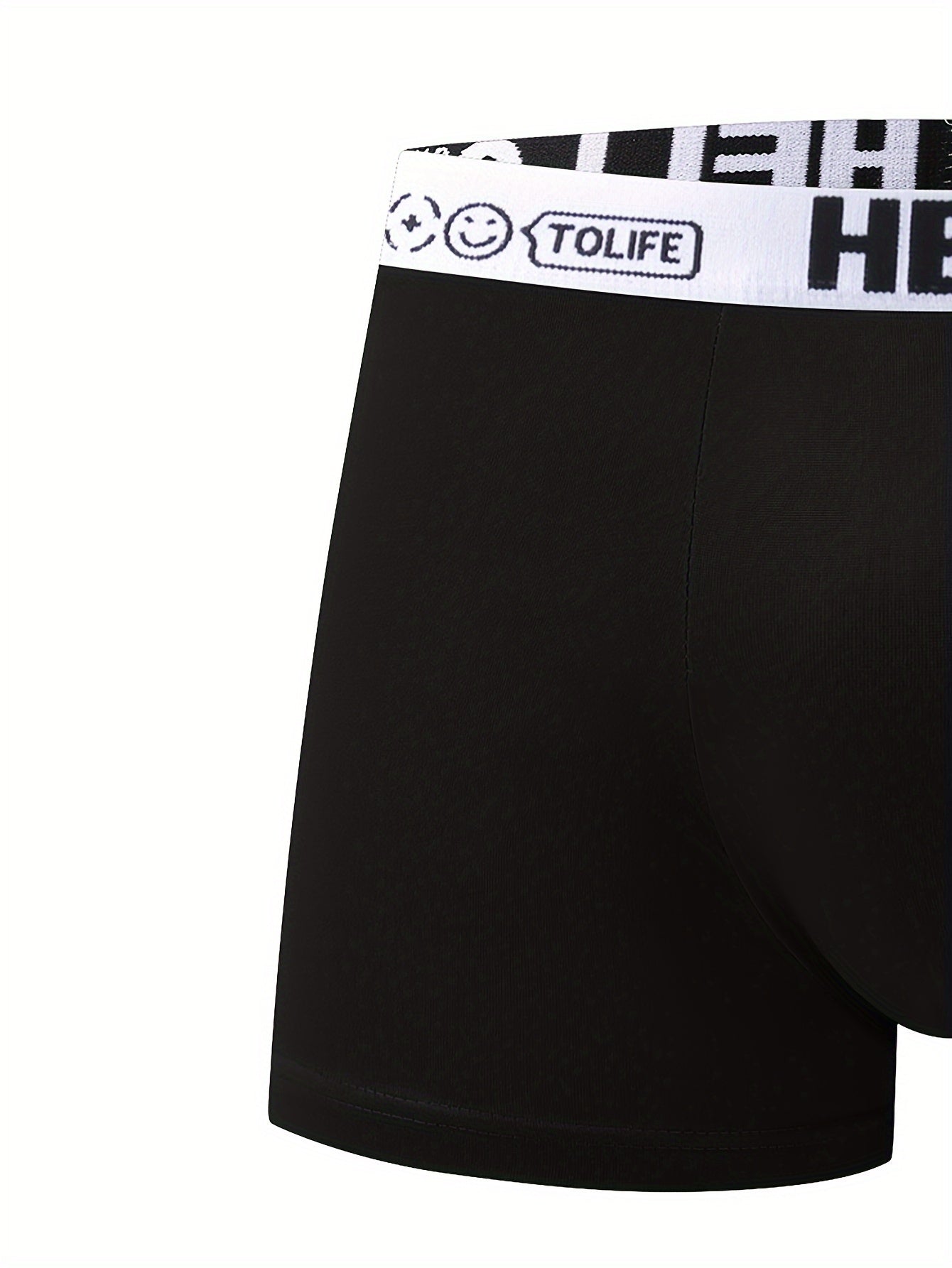 5 dona Erkaklar 'HELLO' Boxer Briefs - Zamonaviy, Havo o'tkazuvchi, Qulay, Yuqori cho'ziluvchan, Tez quriydigan Sport Trunks