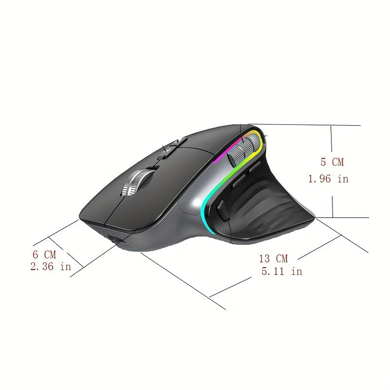 JOMAA 2.4Ghz Wireless Gaming Mouse with Silent Backlight RGB, Type-C Rechargeable for PC, Desktop, Notebook