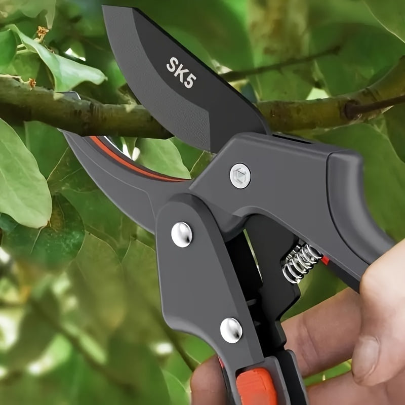 Durable SK-5 pruning shears with comfort grip for arthritic hands, ideal for both men and women.