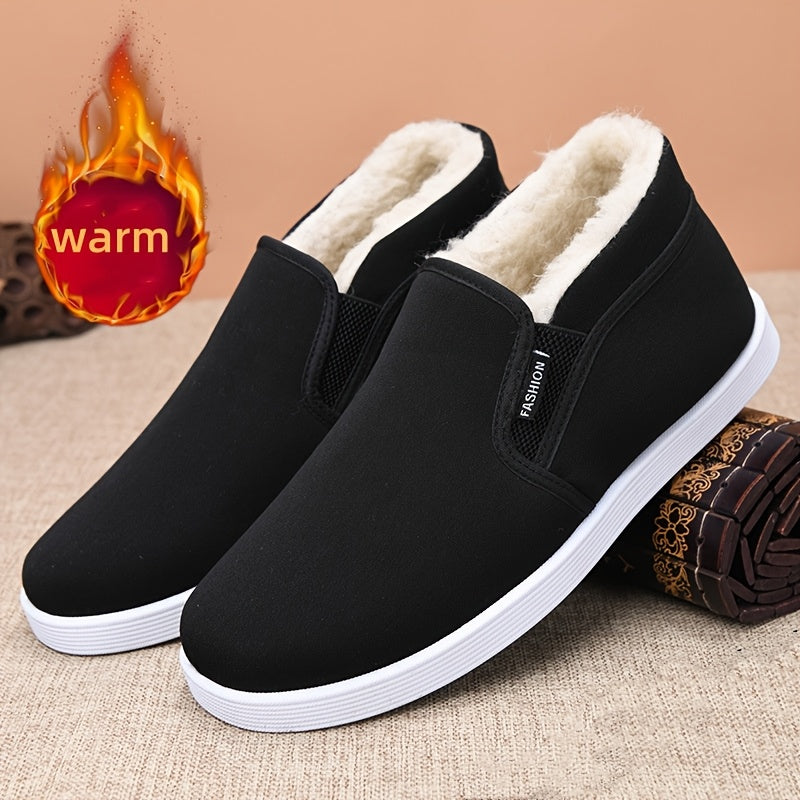 New 2025 plush high-top shoes for men and women with anti-slip design. Suitable for outdoor and daily wear, easy to wear.