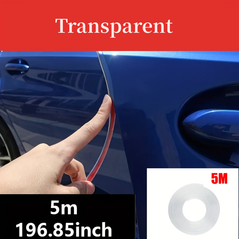 5m Car Door Chrome Molding Strip for Rear Bumper Protection, Universal Fit for All Cars.