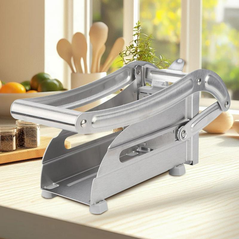 A versatile kitchen tool that acts as a fruit slicer, manual food grater, vegetable slicer, onion chopper, potato slicer, and more. Perfect for all your kitchen needs, this multifunctional gadget is a must-have for any home cook.