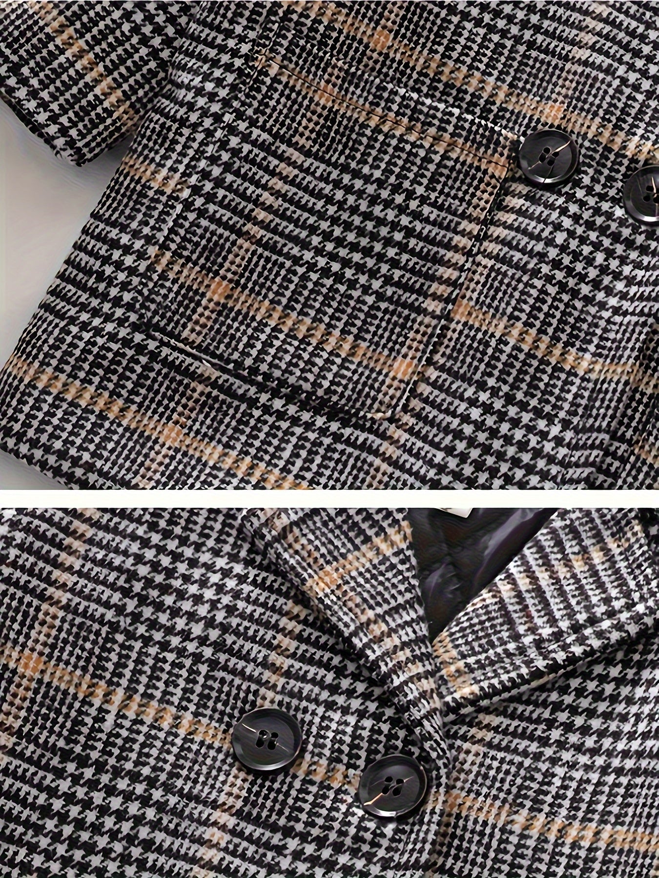 Boys' Stylish Plaid Coat - Casual mid-length jacket perfect for fall/winter.