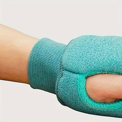 Exfoliating shower gloves for massage and body scrubs, double sided for thorough exfoliation.