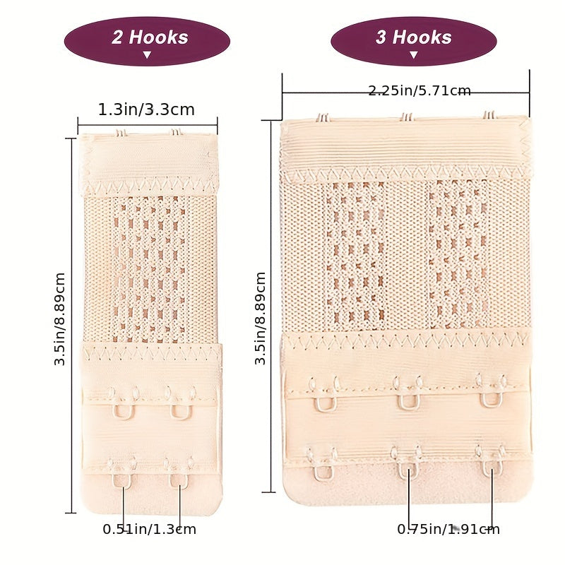 Set of 6 Elastic Bra Strap Extenders for Comfortable Adjustment of Women's Undergarments